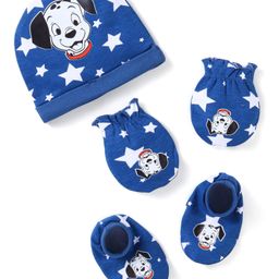 Babyhug Disney Interlock Knit Cap Mittens Booties with Disney Dalmatians Graphics Navy Blue - Diameter 10 cm-picture-21