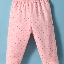 Tango Interlock Footed Lounge Pants with Polka Dot Print - Pink-picture-1
