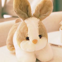 CuddleNest Brown White Rabbit Soft Toy | Extra Soft Plush Stuffed AnimalBrown - Length 30 cm-10