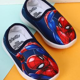 Kidsville Marvel Avengers Featuring Spiderman Printed Shoes - Navy-image-96