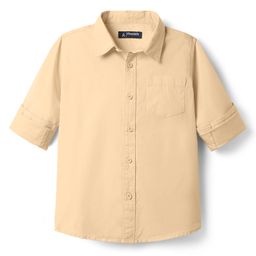 Pine Kids 100% Cotton Full Sleeves Solid Coloured Shirt - Beige-picture-11