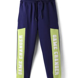 Pine Kids Knit Full Length Lounge Pant With Game Changer Print - Navy Blue-image-69