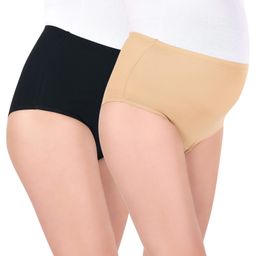 Bella Mama Cotton Elastane High Coverage Panties Pack of 2 (Color & Print May Vary)-picture-12
