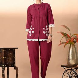 DHROOV TARA Embroidered Top & Trouser Co-Ords-image-80