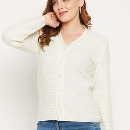 Zigo Women Cable Knit Woollen Cardigan Sweaters-image-84
