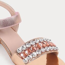 Anouk Embellished Party Block Sandals with Buckles image 2