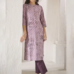 Anouk Floral Printed Mandarin Collar Cotton Kurta-picture-27