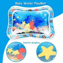 mihar essentials Mihar Reusable Water Playing Mat Tummy Time, Inflatable Mat with 5 Floating Toys, Assorted Color and Design Pack of 1 image 4