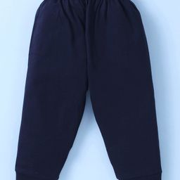 Zero Sinker Knit Full Raglan Sleeves T-Shirt & Lounge Pants Set with Text Print - Red image 4