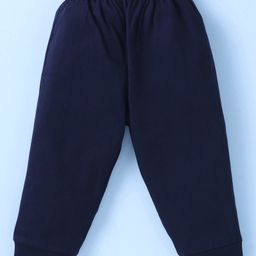 Zero Sinker Knit Full Raglan Sleeves T-Shirt & Lounge Pants Set with Text Print - Red image 5