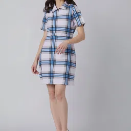 Mast & Harbour Checked Shirt Dress-picture-43