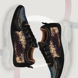 Fausto Women's Black Sneakers-image-89