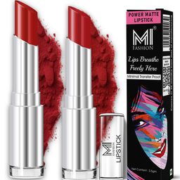MI FASHION Set of 2 Fade-Proof Matte Lipsticks 3.5g Each 02-10-Nude-3