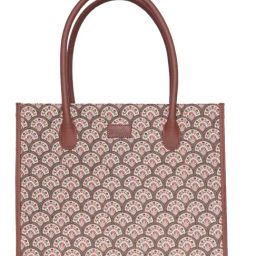 ZOUK Fatehpur Fresco Book Green Printed Tote Handbag-image-26