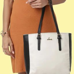 Lavie BURSA MED HZ Beige & Black Solid Medium Tote Handbag-image-99