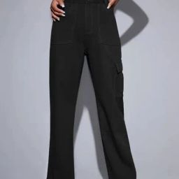 Kotty Black Regular Fit High Rise Jeans-image-52