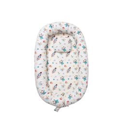 TIDY SLEEP Kids White Printed Pure Cotton Baby Nest-image-98