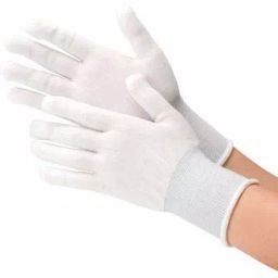 IB BASICS PU Gloves Fingertip Coating White & Grey S Size (Pack of 5 Pair)-31