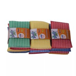 Shagun Dish Cloth Cleaning Pad Polyester Fabric and Foam 14x9x1.6 cm Multicolor , S-40 (Set of 4)-16