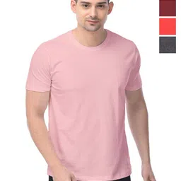 COLOR CAPITAL Unisex Pack Of 4 Solid Round Neck Cotton T-shirts-image-83