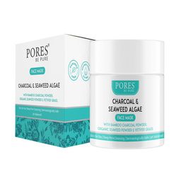 PORES Be Pure Charcoal Clay Face Mask With Seaweed Algae-100g image 2