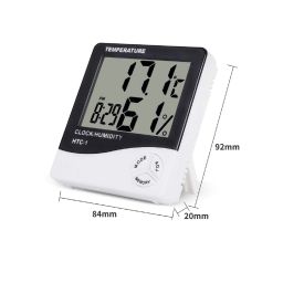 HTC-1 Clock with Thermometer High Precision Large Screen Electronic Indoor Temperature, Humidity Thermometer With Clock Alarm - RS5932HTC-1 Clock with Thermometer High Precision Large Screen Electronic Indoor Temperature, Humidity Thermometer With Clock Alarm - RS5932 image 3