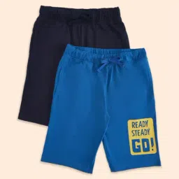 Pantaloons Junior Blue Cotton Printed Shorts (Pack of 2)-picture-30
