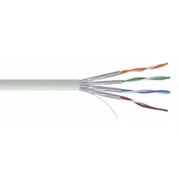 RS PRO Ethernet Cable Cat7 U/FTP Grey LSZH Sheath 100 m Low Smoke Zero Halogen (LSZH), 1135907-12