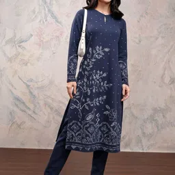 Vishudh Women Ethnic Motifs Printed Regular Kurta with Trousers-22