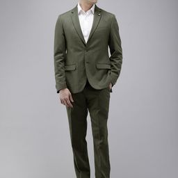 Park Avenue Self Design Single Breasted 2 Piece Party Suits-image-54