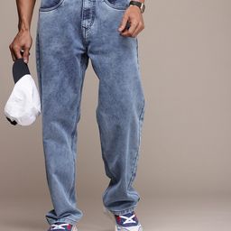 WROGN Men Loose Fit Light Fade Stretchable Jeans-picture-4