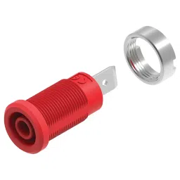 MULTICOMP PRO Banana Plugs & Jacks BANANA JACK, 4MM, 36A, QC, RED, 76-1662-57