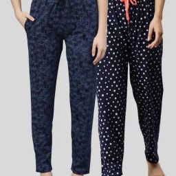 Kryptic Blue Printed Pyjamas (Pack Of 2)-image-99