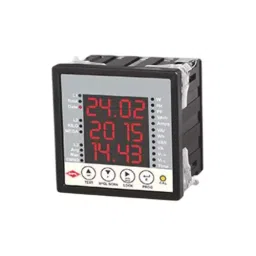 HPL Digital Panel Meter Three Line LED Display Three Phase Flush Mounted 96x96 sq. mm, Elvis-602-25