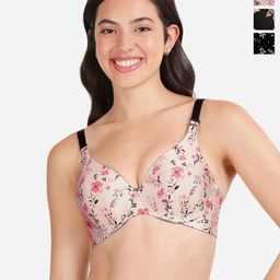 shyaway Pack Of 3 Printed Medium Coverage Lightly Padded T-shirt Bras With All Day Comfort-13