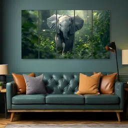 The Castle Decor Black & Green 5 Piece Wood Other Wall Paintings-image-101