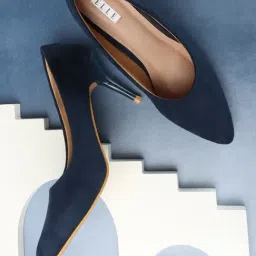 Elle Women's Blue Stiletto Pumps-image-26