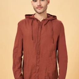 7 Alt by Pantaloons Coffee Cotton Relaxed Fit Shirt-image-36
