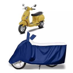 Auto Pearl Two Wheeler Cover for Vespa Vespa LX - White, Blue-image-69