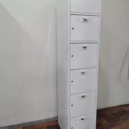 Reliable Hub's White 6 Lockers Metal Safe Locker 40000190-21