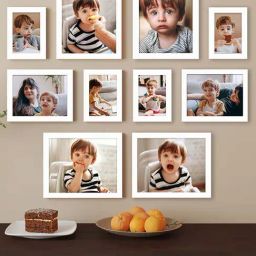 Art Street White Synthetic Country Side Wall Photo Frame - Set of 10-20