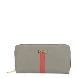 Enoki by Baggit Grey Solid Zip Around Wallet for Women-image-19