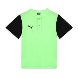 Puma Kids CR Team Fizzy Lime Green & Black Logo T-Shirt-image-32
