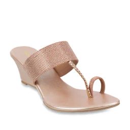 Mochi Women's Rose Gold Wedges-image-33