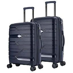 Nasher Miles Paris Hard-Sided Polypropylene  Set of 2 Navy Blue Trolley Bags (65 & 75 cm)-10