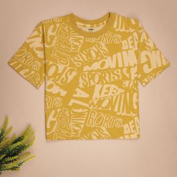 V-Mart Girls Typography Printed Round Neck Cotton T-shirt-picture-42