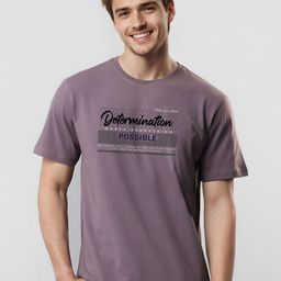 ADRO Typography Printed Round Neck Cotton T-shirt-image-44