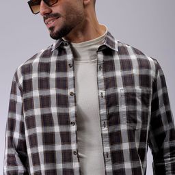 The Indian Garage Co Men Slim Fit Checked Casual Shirt-image-65