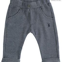 iDO Italy Jacquard Full Length Elasticated Trouser Checked - Navy Blue-image-16
