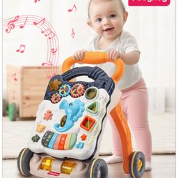 Babyhug Push Walker with Music & Light - Blue-28
